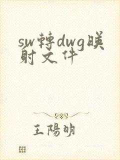 sw转dwg映射文件