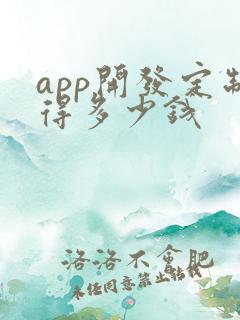 app开发定制得多少钱