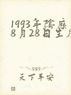 1993年阴历8月28日生辰八字