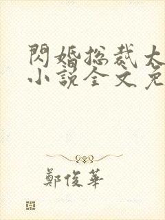 闪婚总裁太霸道小说全文免费阅读