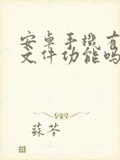 安卓手机有扫描文件功能吗