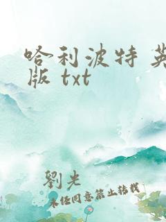 哈利波特 英文版 txt