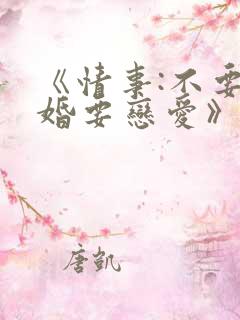 《情事:不要结婚要恋爱》