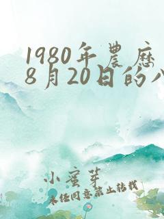 1980年农历8月20日的八字
