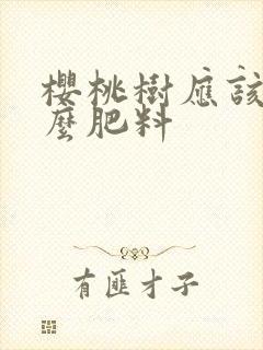 樱桃树应该上什么肥料
