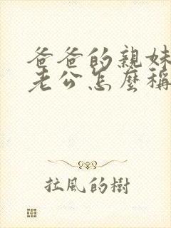 爸爸的亲妹妹的老公怎么称呼