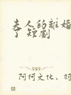 夫人的离婚生效了 短剧
