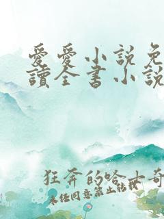 爱爱小说免费阅读全书小说