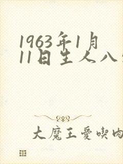 1963年1月11日生人八字算命