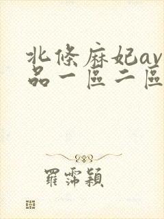 北条麻妃av精品一区二区
