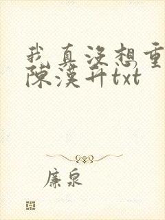 我真没想重生啊陈汉升txt