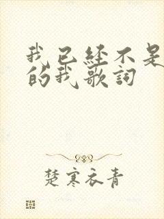 我已经不是当年的我歌词