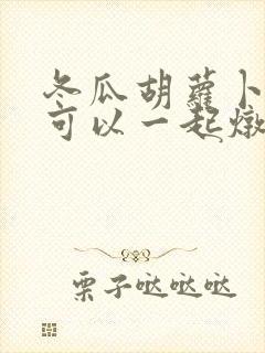 冬瓜胡萝卜山药可以一起炖排骨吗