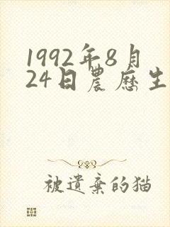 1992年8月24日农历生辰八字