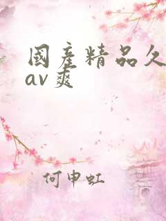 国产精品久久久av爽