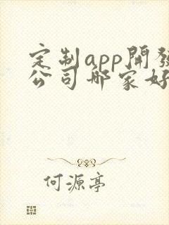 定制app开发公司哪家好