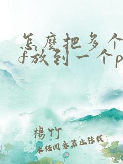 怎么把多个pdf放到一个pdf里