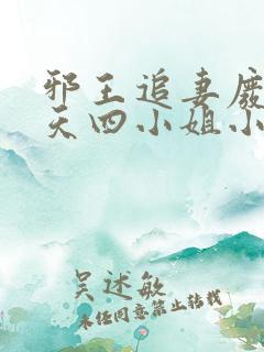 邪王追妻废材逆天四小姐小说下载