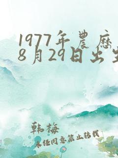 1977年农历8月29日出生命运