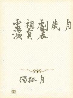 电视剧岁月如金演员表