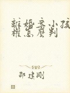 离婚案小孩抚养权怎么判