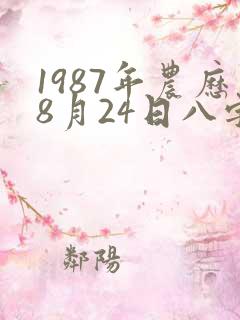 1987年农历8月24日八字算命