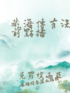 藏海传有没有超前点播