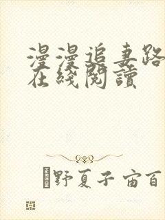 漫漫追妻路小说在线阅读