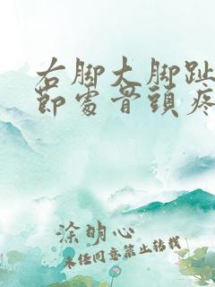 右脚大脚趾头关节处骨头疼痛
