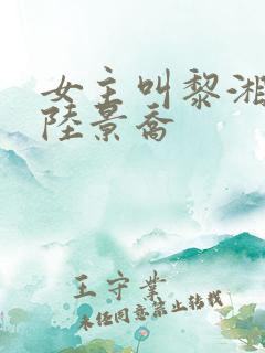 女主叫黎湘男主陆景乔