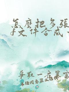 怎么把多张pdf文件合成一个文件