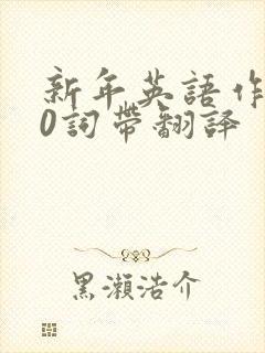 新年英语作文80词带翻译