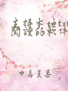 支持本地txt阅读的软件