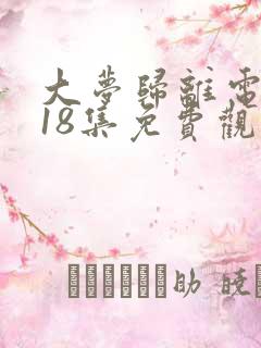 大梦归离电视剧18集免费观看全集高清