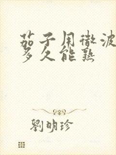 茄子用微波炉打多久能熟