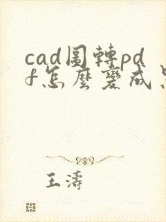 cad图转pdf怎么变成黑白