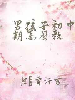 男孩子初中叛逆期怎么教