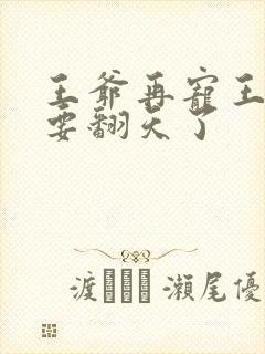 王爷再宠王妃就要翻天了