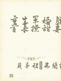 重生军婚 腹黑首长撩甜妻