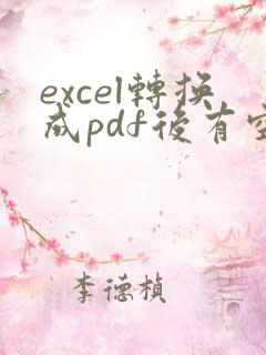 excel转换成pdf后有空白页