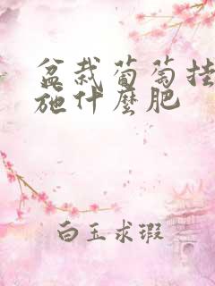 盆栽葡萄挂果后施什么肥