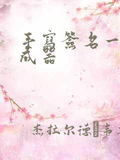手写签名一键生成器