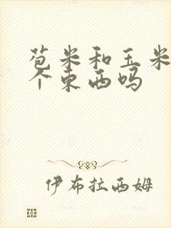 苞米和玉米是一个东西吗