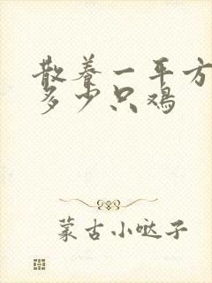 散养一平方能养多少只鸡