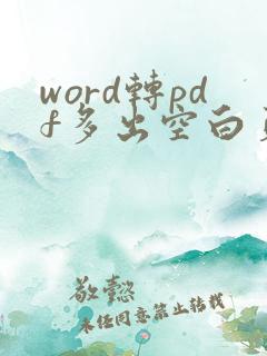 word转pdf多出空白页怎么解决