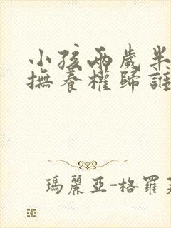 小孩两岁半离婚抚养权归谁抚养