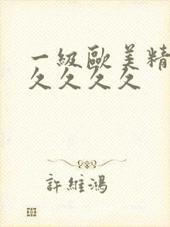 一级欧美精品久久久久久