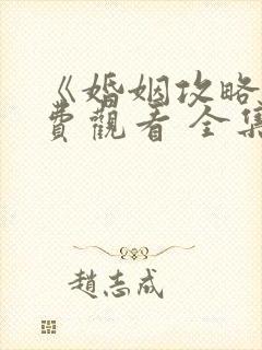 《婚姻攻略》免费观看 全集