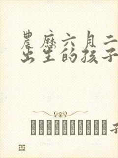 农历六月二十日出生的孩子属于啥命