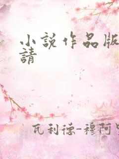 小说作品版权申请